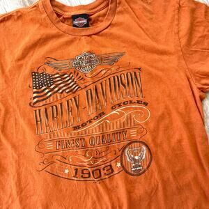 Harley Davidson "Finest Quality" 1903‎ Brown T-Shirt XL Contra Costa County CA